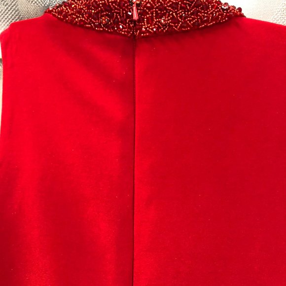 RED 1-Sleeve Sleek Sexy  Prom Dress, Size 2 4, Mermaid, Sequin Cocktail UNIQUE - Picture 12 of 13